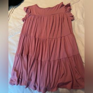 Pink ruffled dress